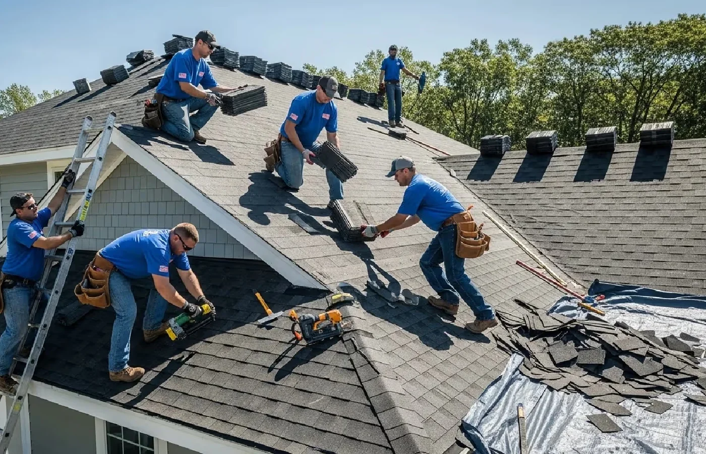 Roof replacement for a luxury home