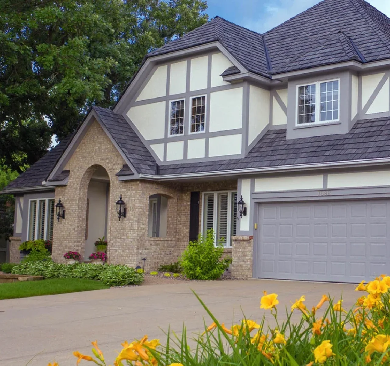 Luxury residential house with premium roof